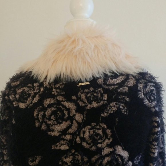 Black Rivet Black/Blush Rose Cardigan - Small NWT - Picture 6 of 8